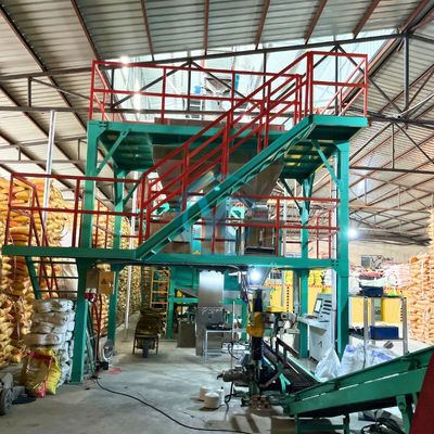 50吨大型掺混肥设备|配置滚筛，双排料仓，双条包装线